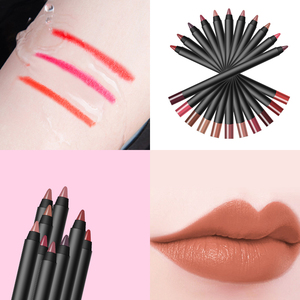 Lip Liner Vendor Custom Best seller Waterproof Smoothly Lip Liner Pencil Creamy Dark Brown Nude Gel Lipliner Private Label - Product Image 5
