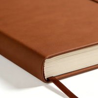 Carnets de notes en cuir PU imprimé de haute qualité, agenda marron, carnets à couverture rigide