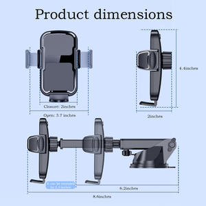 <span class=keywords><strong>Support</strong></span> de téléphone <span class=keywords><strong>portable</strong></span> de qualité supérieure pour tableau de bord et pare-brise, ventouse noire, clip à une touche - Product Image 6