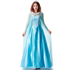 Robe de princesse de <span class=keywords><strong>conte</strong></span> de fées XJ - Épaisseur du tissu accrue. Costume de personnage Elsa - Robe bleu clair sans bretelles - Product Image 5