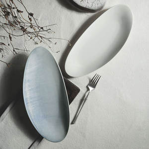 DXC Smart Series <span class=keywords><strong>Assiette</strong></span> de service en céramique de style moderne irrégulière jetable pour fêtes Dim Sum - Product Image 2