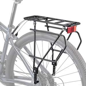 <span class=keywords><strong>Portabultos</strong></span> Trasero de Liberación Rápida para Bicicleta de Aluminio con Reflector, Ajustable, Negro, 30 kg, CXWXC - Product Image 1