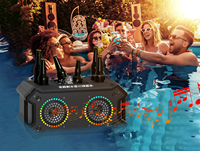 Enceinte Bluetooth portable 140W IPX7 avec lumières RGB, basses profondes, boombox d'extérieur
