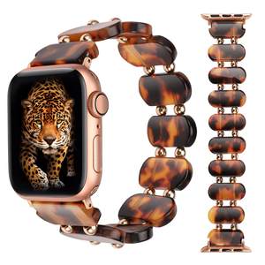 Charm Women Lady Elastic <span class=keywords><strong>Metal</strong></span> Bead <span class=keywords><strong>Correa</strong></span> <span class=keywords><strong>de</strong></span> resina para <span class=keywords><strong>Apple</strong></span> <span class=keywords><strong>Watch</strong></span> Ultra 2 9 8 7 5 4 3 2 Pulsera <span class=keywords><strong>de</strong></span> lujo <span class=keywords><strong>Correa</strong></span> - Product Image 2