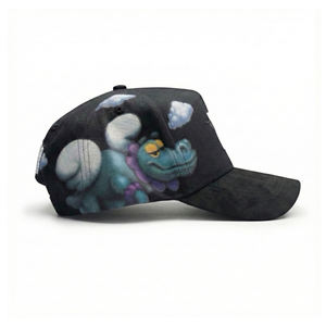 100%新品 G5クオリティ スエード 3D刺繍ロゴ バーバスハット Bスター 5パネル ラインストーン サッドボーイズ by Thirtyone Hats ゴラ ベースボールキャップ - Product Image 3