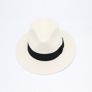 Chapeau Fedora Rétro en Laine Blanche pour Homme, Style <span class=keywords><strong>Vintage</strong></span>, en Feutre de Laine, pour Automne Hiver, Fêtes en Extérieur, Église, Simple et Élégant - Product Image 6