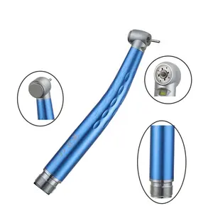 Hoge Snelheid E-Generator Blauw Handvat Handstuk Hoge Snelheid Met Led Kleurrijke Turbine En 8 Spray Hoge Snelheid Handstuk voor Dental