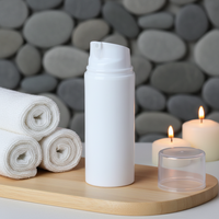 Flacons de lotion sous vide en plastique PP - Contenants sans air de couleur personnalisée avec logo imprimé à l'écran pour les produits de soin de la peau (plusieurs tailles)