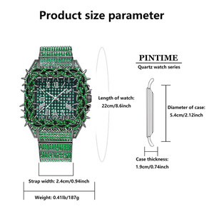<span class=keywords><strong>2026</strong></span> Nieuw Heren Vierkant Horloge Luxe Hip Hop Iced Out Diamant Waterdicht Quartz Polshorloge Mode Heren Cadeauhorloge - Product Image 2