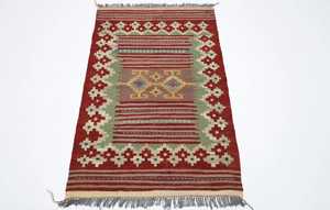 Mogul Kilim Petit tapis de salle de bain moderne afghan en laine nouée à la main pour l'exercice à domicile Taille personnalisée disponible - Product Image 2