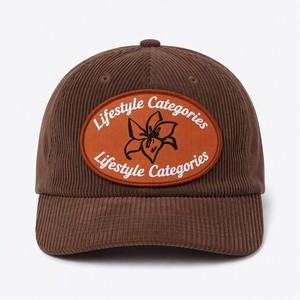 Casquette de baseball vintage en velours côtelé à 6 panneaux, ajustable, avec patch tissé personnalisé avec logo, respirante et imperméable pour usage extérieur - Product Image 2
