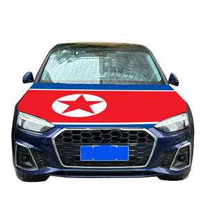 <strong>North</strong> Korea National Car Hood Cover Flag Car Engine Cover Flag Wholesale Custom Elastic Fabric Factory <strong>Direct</strong> Selling