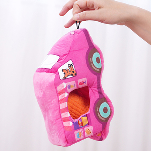 ของเล่นตุ๊กตาสุนัขส่งเสียงดังเอี๊ยดไอศกรีมสีชมพูโลโก้ตามสั่ง - Product Image 5