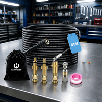 Kit de nettoyage de canalisations haute pression 400 bars/5800 PSI avec buse rotative pour le nettoyage des voitures, cuisines et toilettes