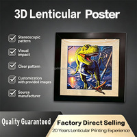Affiche murale en plastique lenticulaire 3D, animation à effet de bascule, paysage changeant, impression artistique animale pour la décoration de la maison, de la chambre à coucher, du salon et comme cadeau