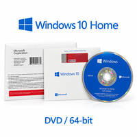 Kit d'installation DVD Windows 10 Famille avec clé de produit, pack complet, logiciel d'activation en ligne, en stock