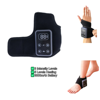 Masseur de cheville électrique portable rechargeable par USB, avec compresse chaude, contrôle de la minuterie, conception sans fil pour l'entraînement des pieds et des chevilles