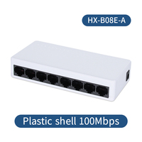 Switch Ethernet Gigabit de 8 Puertos 10/100/1000Mbps, Mini Switch de Red No Administrado con Carcasa Metálica para Sistemas de Seguridad CCTV y Cámaras IP