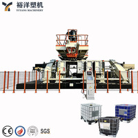 Machine automatique de soufflage par extrusion à double couche et double station, économe en énergie pour réservoirs IBC en PEHD