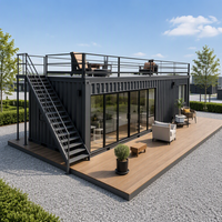 Maisons modulaires en acier personnalisées, modernes, 2 ou 3 chambres, avec cuisine intégrée, pour hôtel en emplacement panoramique extérieur