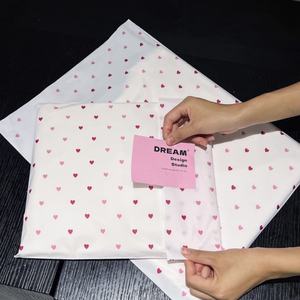 Custom Logo Matte Linen Polka Dot Plastic Bag Flat Mouth Clothing Shopping Packaging Bag for Store Bulk Buy - Product Image 5