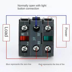 Переключатель аварийного останова 22 мм с <span class=keywords><strong>2</strong></span>/<span class=keywords><strong>3</strong></span> переключателем положения переключателя панели самовывателя 1NO/1NO1NC/2NO макс. ток 10A макс. напряжения 220V - Product Image 4