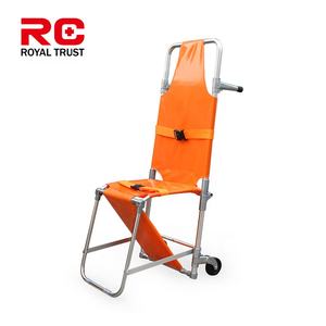 เก้าอี้เปลพับอลูมิเนียมน้ำหนักเบาปรับแต่งได้อย่างรวดเร็วพร้อมล้อบันไดและการแปลงแบบแบนเป็นเก้าอี้สำหรับการขนส่งผู้ป่วย - Product Image 3