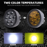 Nouveaux phares LED Sanvi S07 avec lentille de projecteur 120W 6000K/3000K IP67 étanche, 3 lentilles, projecteur pour voiture, moto, éclairage automobile