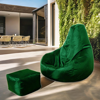 Housse de pouf moderne imperméable pour canapé de gaming et usage extérieur - Housse en tissu amovible