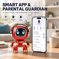 Robot de conversation vocal intelligent IA, compagnon de bureau interactif, mini robot de bureau ambulant pour enfants, parle et discute