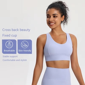 Sujetador deportivo antivibración de alta resistencia para mujer, chaleco ajustado para yoga, pilates, correr, fitness al aire libre, transpirable, sin costuras - Product Image 4