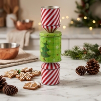 JH Boîte décorative en fer blanc en forme de fusée mignonne et sucrée Emballage durable en fer blanc pour l'artisanat de gâteaux au chocolat pour enfants