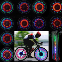 Feux indicateurs LED colorés double face pour roues de vélo de montagne Feux de signalisation pour pneus de roue