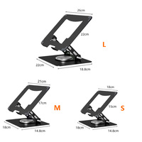 Support pour ordinateur portable avec logo personnalisé Ergonomique 360 °   Support d'ordinateur portable rotatif en métal pliable