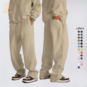 Pantalon de Jogging Homme Grande Taille, Luxe Personnalisé, Couleur Unie, Tissu Épais 345g, Coupe Droite, Lourd, Hip Hop Baggy, Vente en Gros - Product Image 1