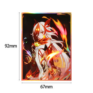 Nouvelles pochettes de cartes personnalisées haut de gamme en plastique holographique imperméable de haute qualité avec finition laser pour jeux de cartes - Product Image 6