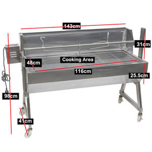 <span class=keywords><strong>Girarrosto</strong></span> Spartan in Acciaio Inox <span class=keywords><strong>da</strong></span> 1200 mm, <span class=keywords><strong>Girarrosto</strong></span> Resistente per Giardinaggio e Barbecue - Product Image 3