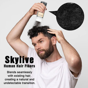 SKYLIVE Real Human <strong>Hair</strong> Building Fibers Synthetic Black/Brown <strong>Hair</strong> Texturizer Styling <strong>Gel</strong> <strong>Hair</strong> Thickener Fibers Volume <strong>Powder</strong> - Product Image 1