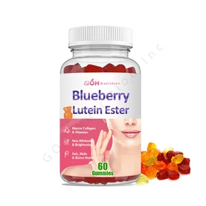 GOH OEM Private Label zum Schutz von Sehkraft-/Hauthaar nageln Blueberry Lutein Ester Gummies