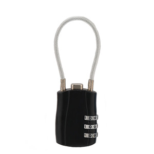 Jinhao Lock Industry Combination <b>Padlock</b> Black Silver 3 Digit Mechanical Rectangular Zinc Alloy For Locked Bags - Product Image 1