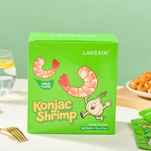 LAKEXIXI Snack de <span class=keywords><strong>crevettes</strong></span> végétaliennes épicées au konjac, sain et faible en <span class=keywords><strong>calories</strong></span>, en sachet pour enfants et adultes, étiquette personnalisée OEM pour importateurs - Product Image 5