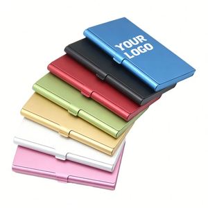 Porte-cartes en aluminium de luxe pour homme, en métal, tendance, en stock, vente en gros à prix réduit - Product Image 1
