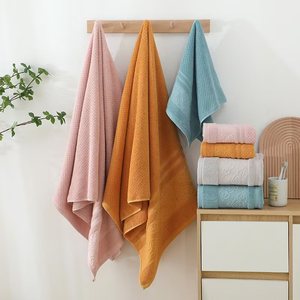Ensemble de serviettes de bain pour hôtel, visage et mains, en coton 100% de haute qualité, logo personnalisé, luxe, très absorbantes et douces, épaisses, grandes serviettes de douche - Product Image 4