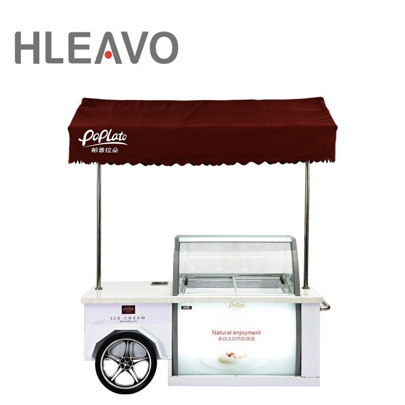 Réfrigérateur Commercial de Poussée De Crème Glacée Chariot de Vente
