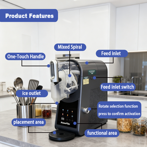 מכונת ברד ניידת קטנה לשימוש ביתי ומסחרי להכנת משקאות קפואים - Product Image 6