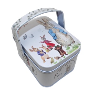 Wholesale Handheld Tinplate <b>Box</b> Cute Peter Rabbit Pattern <b>Empty</b> Metal Tin <b>Box</b> For Biscuit Chocolate Wedding Favor <b>Gift</b> Packing - Product Image 6
