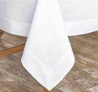 Nappe en lin de luxe en gros naturel tissé résistant à l'eau rectangulaire pour mariage Restaurant maison couverture de table personnalisée