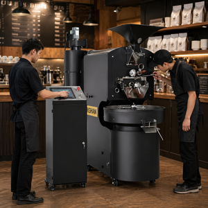 Touch Screen 3kg 5kg 10kg 12kg Coffee Roaster Commercial Drum Coffee Roaster Coffee Bean Roasting Machine - Product Image 1