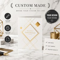 Enveloppe personnalisée en carton 300 g/m² 5x7 pouces avec gaufrage profond et dorure à chaud, en pâte recyclée, imprimée numériquement, pour carte de vœux d'événement d'entreprise