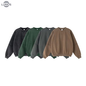 Sudadera <span class=keywords><strong>de</strong></span> forro polar <span class=keywords><strong>para</strong></span> <span class=keywords><strong>hombre</strong></span>, cuello redondo, 360G, holgada, con costuras vintage, personalizable, <span class=keywords><strong>para</strong></span> primavera y otoño - Product Image 1